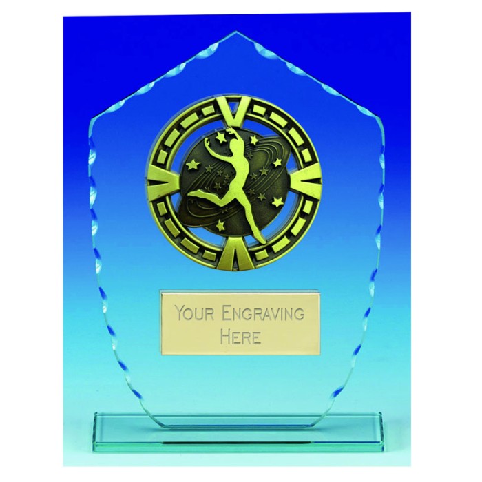VARSITY DANCE GLASS AWARD - 3 SIZES - 160MM - 200MM